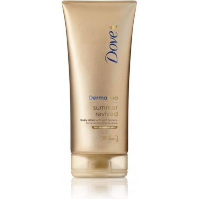 Dove DermaSpa Summer Revived samoopaľovacie telové mlieko odtieň Medium to Dark 200 ml