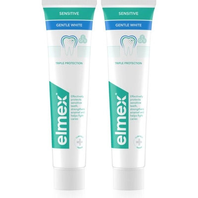 Elmex Sensitive Whitening паста за естествено бели зъби 2x75ml