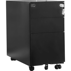 RFG Контейнер RFG, метален, с три чекмеджета и ключ, 300 х 600 х 560 mm, черен