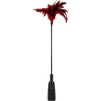 Image 1 of Guilty Pleasure BDSM Feather Crop Black-Red