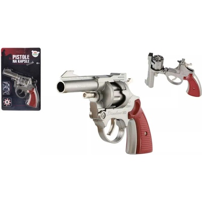 Teddies pistole na kapsle 18 cm kov 8 ran na kartě – Zboží Dáma