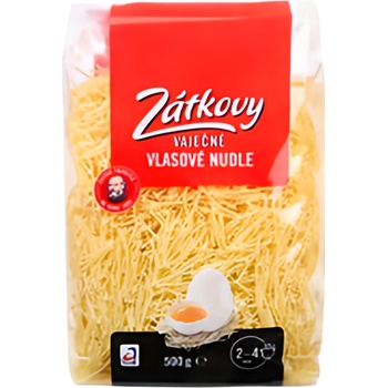 Zátkovy vaječné těstoviny vlasové nudle, 0,5 kg
