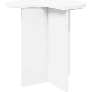 vidaXL Странична маса Бяло Ø 39 x 38 см Инженерна дървесина (8001079)