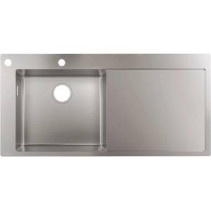 Hansgrohe - Вградена мивка S718-F450, неръждаема стомана 43332800 (43332800) Мивка за вграждане