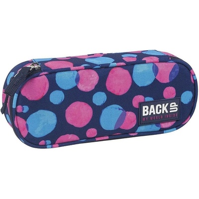 DERFORM Овален ученически несесер BackUP - Цветни точки, с едно отделение (PB1A1)