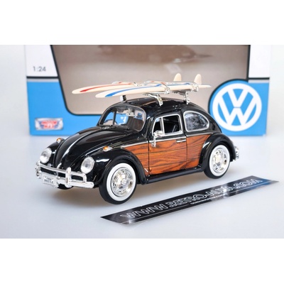 MOTORMAX Volkswagen Beetle Surf Černá/hnědá 1:24