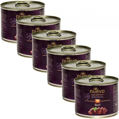 NUEVO CAT Adult hovädzie 6 x 200 g