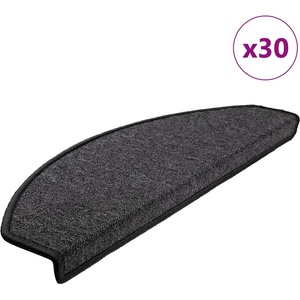 vidaXL Изтривалки за стълби, 30 бр. , 65x24x4 см, антрацит, полукръгли, големи (3365749)