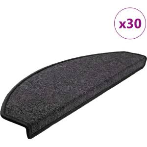 vidaXL Самозалепващи стъпаловидни постелки 30 бр. Антрацит (3365749)