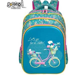 S-Cool Ученическа, ергономична раница scool bicycle 3d eva, 28 л