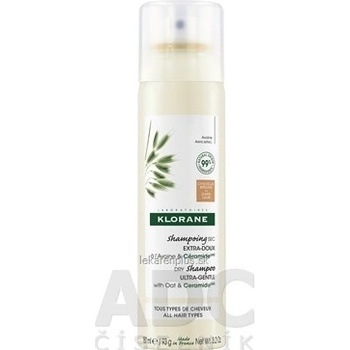 KLORANE SUCHÝ ŠAMPÓN s ovseným mliekom a ceramidmi veľmi jemný na tmavé vlasy 1x150 ml