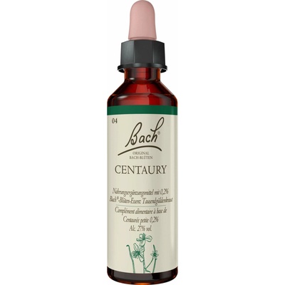 Bachovy originální květové esence Zeměžluč lékařská Centaury 20 ml