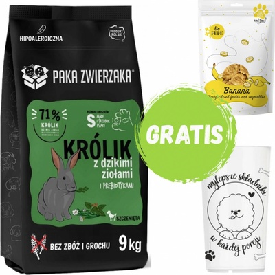 Paka Zwierzaka Puppy Rabbit with wild herbs S 9 kg