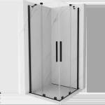 Mexen Velar Двойна плъзгаща се душ кабина 90 x 90 см, прозрачна, черна (871-090-090-02-70)