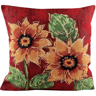 Prima-obchod Gobelínový povlak na polštář slunečnice 45x45 cm, barva 1 červená