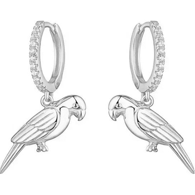 Majya stříbrné náušnice PARROT 10399