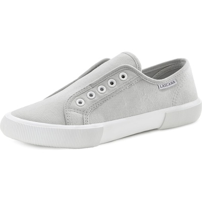 LASCANA Спортни обувки Slip On сиво, размер 37