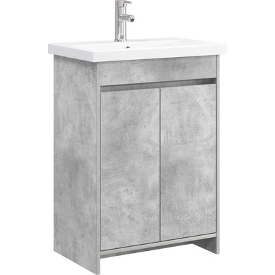 vidaXL Комплект мебели за баня Бетонно сиво 61 x 40 x 84, 5 см (3404277)