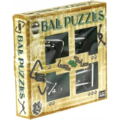 Eureka Kovové hlavolamy 10 kusů sada zelená