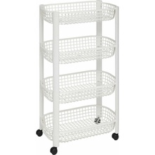 5five Simply Smart Basket Kuchynský vozík na kolieskach, plastový, 46,5 × 25,5 × 79 cm