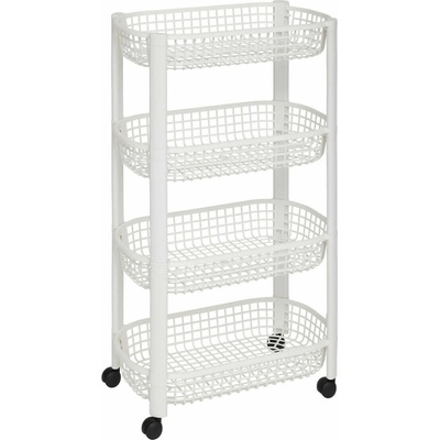 5five Simply Smart Basket Kuchynský vozík na kolieskach, plastový, 46,5 × 25,5 × 79 cm