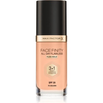 Image 1 of MAX Factor Facefinity All Day Flawless дълготраен фон дьо тен SPF 20 цвят 75 Golden / N75 Golden 30ml