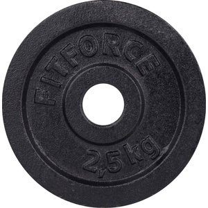 Fitforce ДИСК ЗА ЩАНГА 2, 5 КГ ЧЕРЕН 30 ММ черно 2, 5 КГ (plb2,5kg-30mm-u5a)
