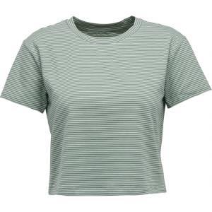 Black Diamond Дамска тениска Black Diamond Women's BD Stripe Crop S/S Tee T-shirt - Foam Green / Laurel Green (916-5303-0313)