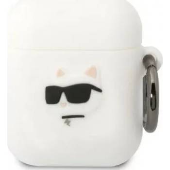 Karl Lagerfeld AirPods 1/2 cover white Silicone Choupette Head 3D (KLA2RUNCHH)