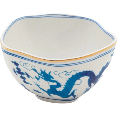 Seletti Jídelní miska Diesel Classic On Acid Dragon porcelán bílo modrá 16 cm