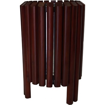 NIKA Парков кош 50 литра с дървена облицовка от тропическо дърво (1755)