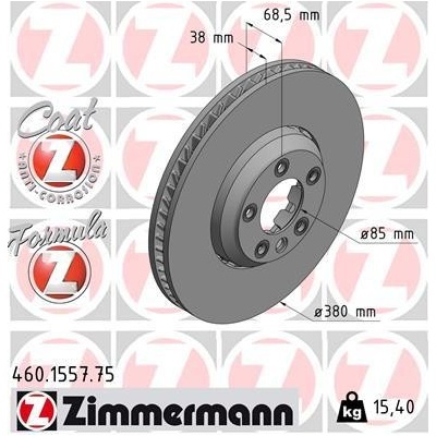 Brzdový kotúč ZIMMERMANN 460.1557.75