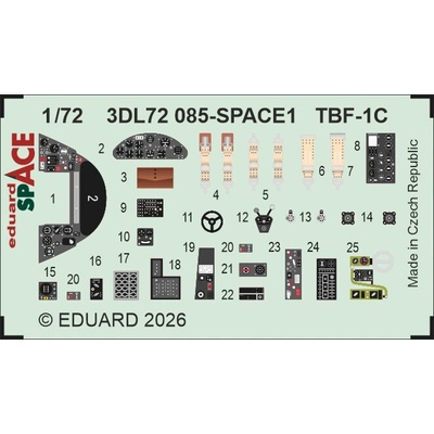 EDUARD HOBBY BOSS TBF-1C SPACErecommended for 1:72