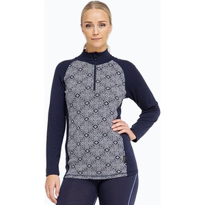 Dovre Дамски термоактивен суитшърт Dovre Wool Organic Half Zip navy