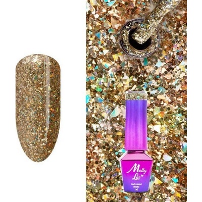 Molly Lac Gél lak Crushed Diamonds Lady in Gold 535 5 ml