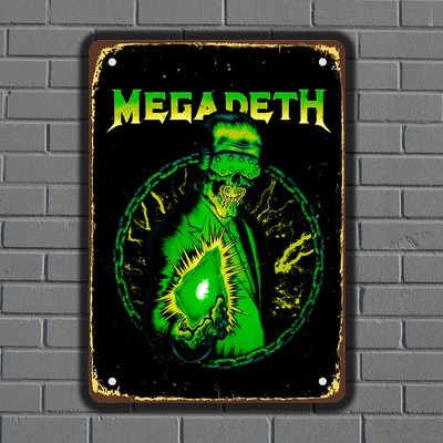 Megadeth - музикална метална декоративна табелка