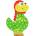 Orange Tree Toys Дървен пъзел Orange Tree Toys - Динозавър, 4 части (OTT06791)