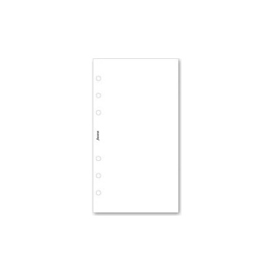 Filofax - náplň osobní - poznámkový papír, čistý, bílý, 30 listů