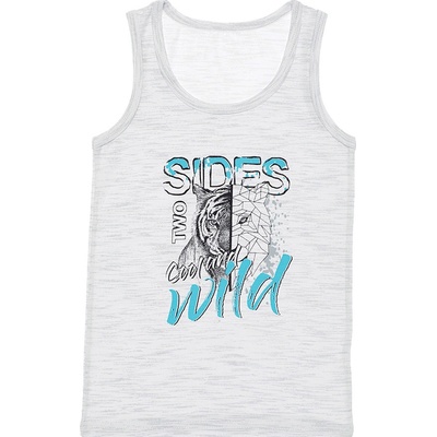 Evona chlapecký nátělník se širokými ramínky B sv. šedá