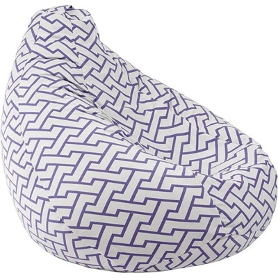 Pufrelax Пуф круша 320л. , Nirvana Grande, Zappity Purple, Перящ се калъф, Пълнеж от Полистиролни перли, Гама Premium (PUF-G-NGR-PT-ZAP)