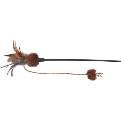 Trixie Udička s pierkami a motýľom s catnipom 54 cm