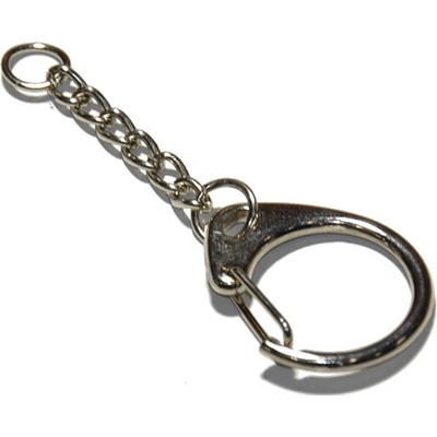 Kroužek na klíče s řetízkem, 32x3,5mm, Ni – Zboží Mobilmania