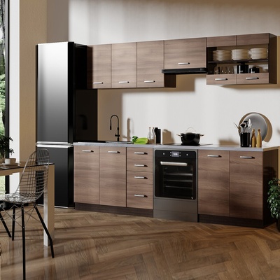 AMANDA 1 260 - кухня акaция канела и венге (AMANDA-1-260/kitchen/1)