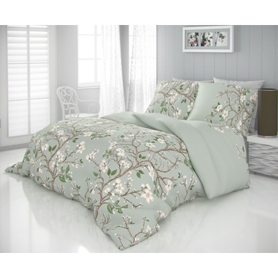 Kvalitex satén obliečky Luxury Collection Jar zelené 200x240 2x70x90