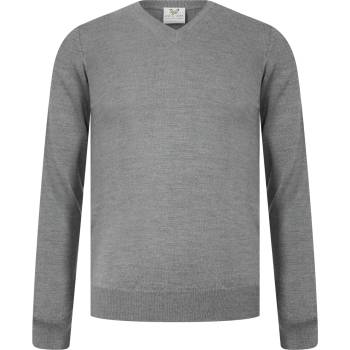 Image 1 of Lyle & Scott Пуловер Lyle and Scott Merrick V-Neck Jumper - Grey Melange