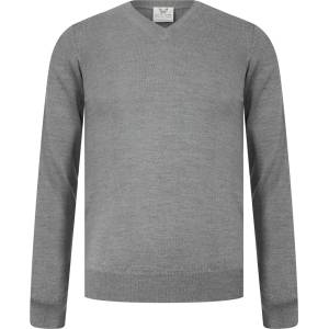 Lyle & Scott Пуловер Lyle and Scott Merrick V-Neck Jumper - Grey Melange