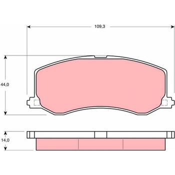Sada brzdových platničiek kotúčovej brzdy TRW GDB3237