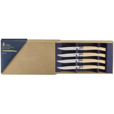Opinel 2482 sada steakových nožov z jaseňového dreva 4 ks