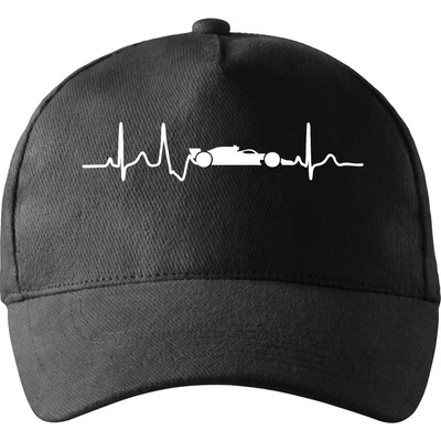 EKG formula so zahnutým šiltom a látkovou sponou Čierna