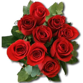 Kytica Ľúbim Ťa, 5 ruží, červená